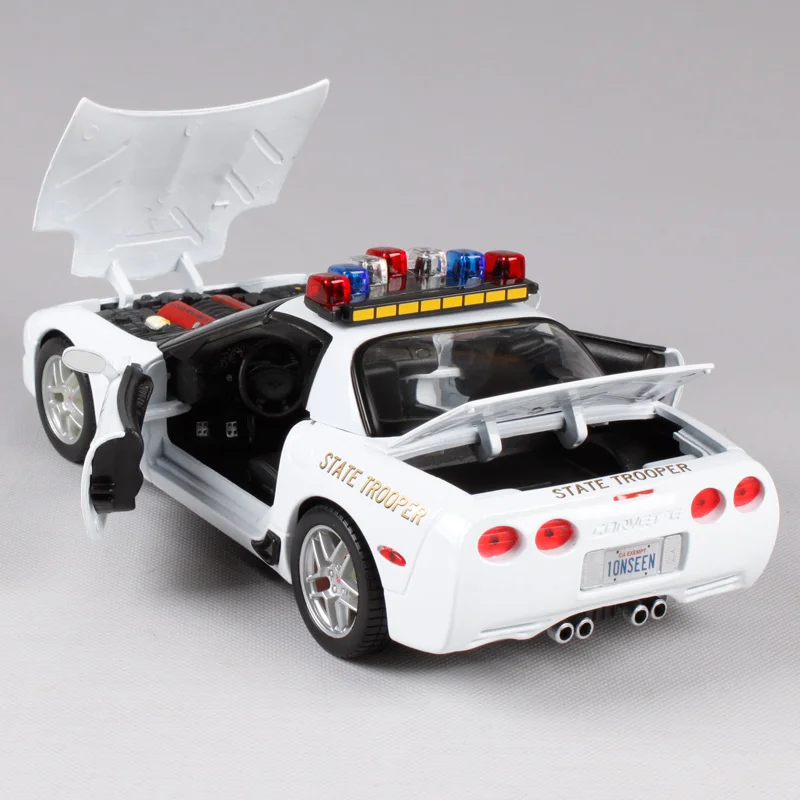 Автомобиль полицейский Maisto 1:18 Chevrolet Corvette Z06 литая модель автомобиля игрушечная