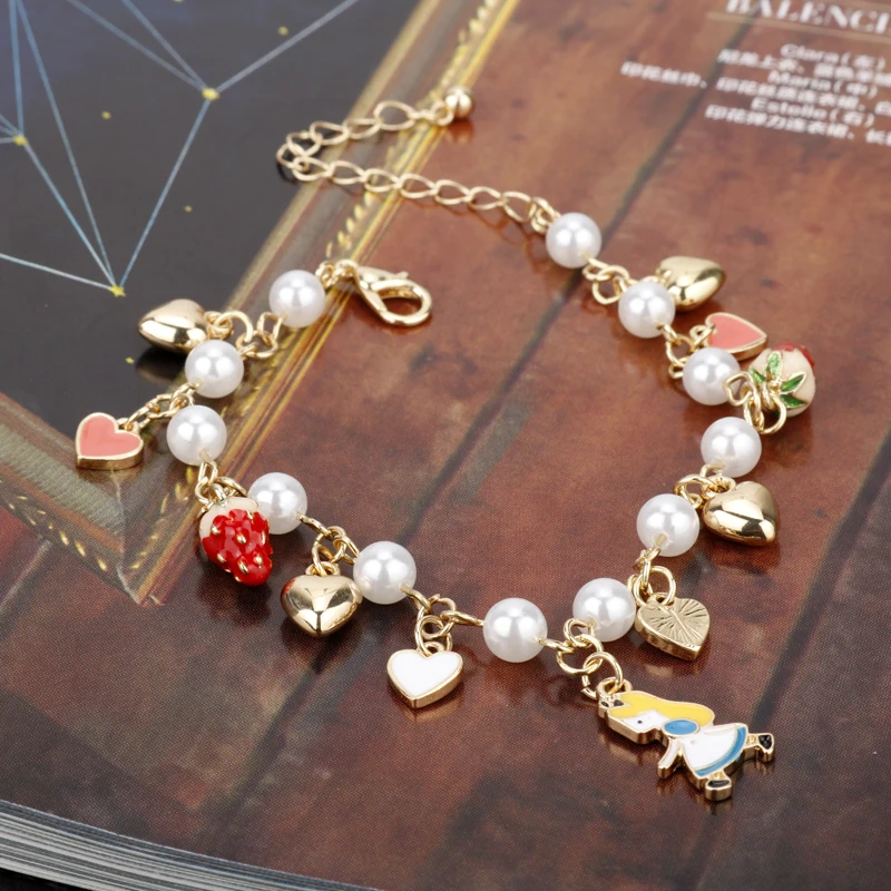 MQCHUN 2018 г. новый дизайн браслет Алиса в стране чудес браслет-цепочка с имитацией