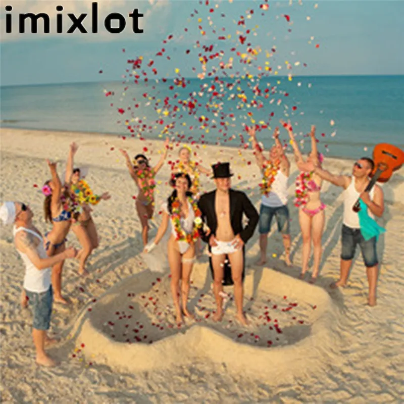 Imixlot 100 шт./лот цветные лепестки в форме сердца для свадебной церемонии свадебные