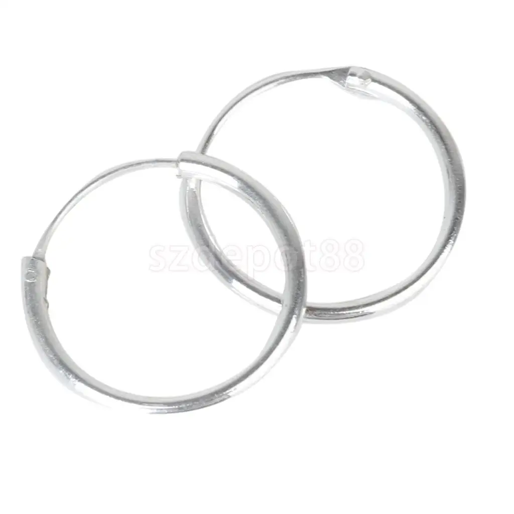 Серьги кольца SPMART серебристого цвета 3 пары не вызывает аллергии 8 10 12 мм|hoop earrings