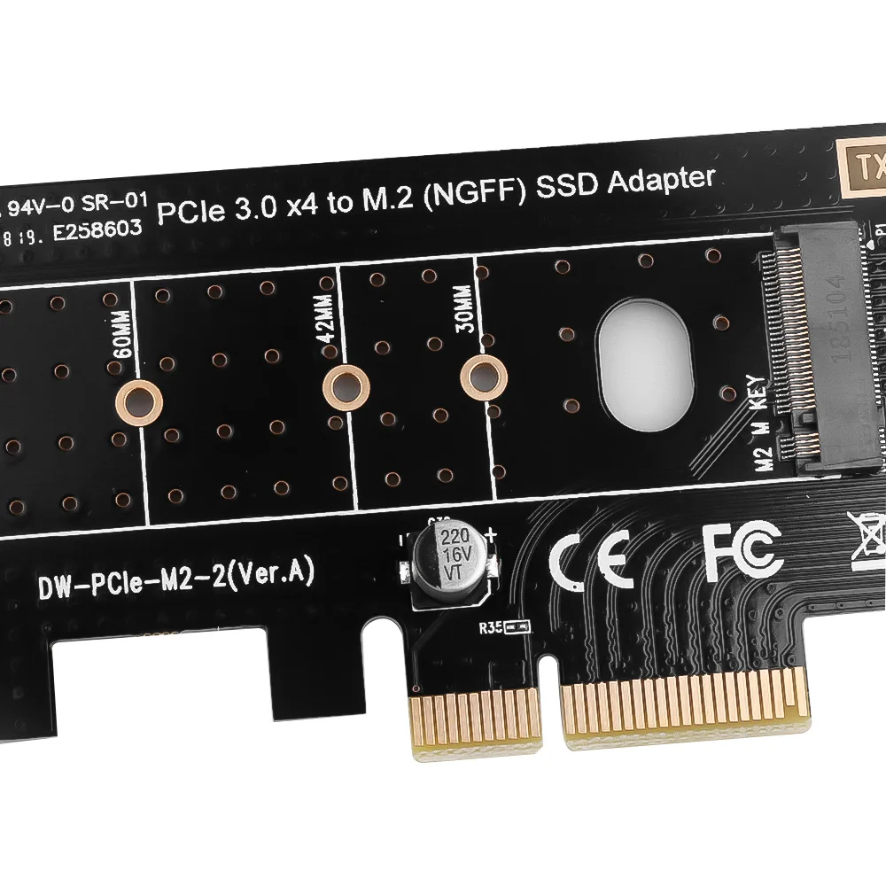 Kebidumei M.2 NVMe SSD NGFF к PCIE X4 адаптер M Key интерфейсная карта поддерживает PCI Express 3 0x4 2230 2280