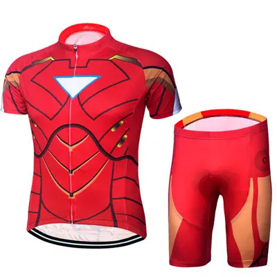 Jersey and Pants Черный Человек-паук Велосипедное трико велосипед одежда/Ropa Ciclismo мужская велосипедная одежда Капитан Америка Велоспорт Джерси Спортивная одежда - Цвет: Jersey and Pants