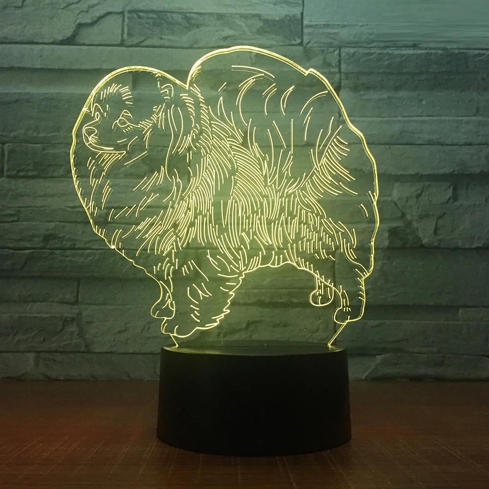 Affan Hound LED ночные лампы кокер спаниель собака бульдог 3D акриловая 7 видов цветов
