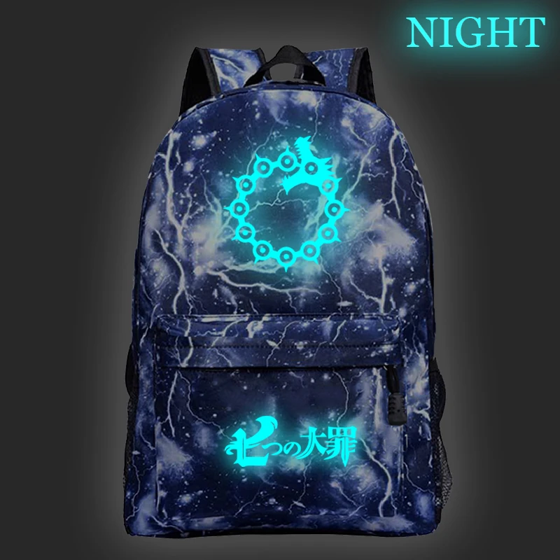 Светящийся рюкзак с надписью The Seven для мальчиков и девочек модный дорожный
