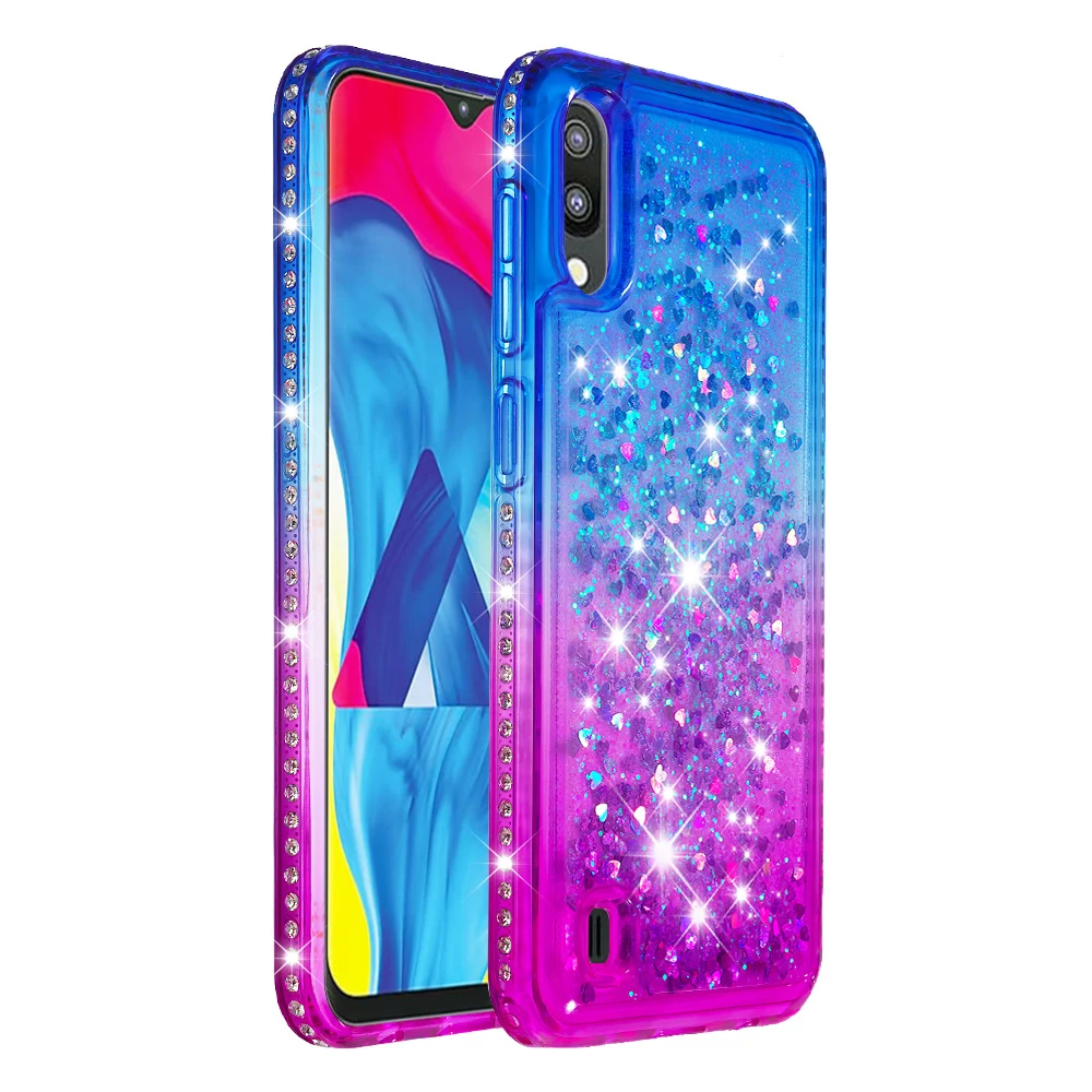 Чехол для Samsung Galaxy A10 с алмазным градиентом блестящий чехол A 10 роскошный жидкий