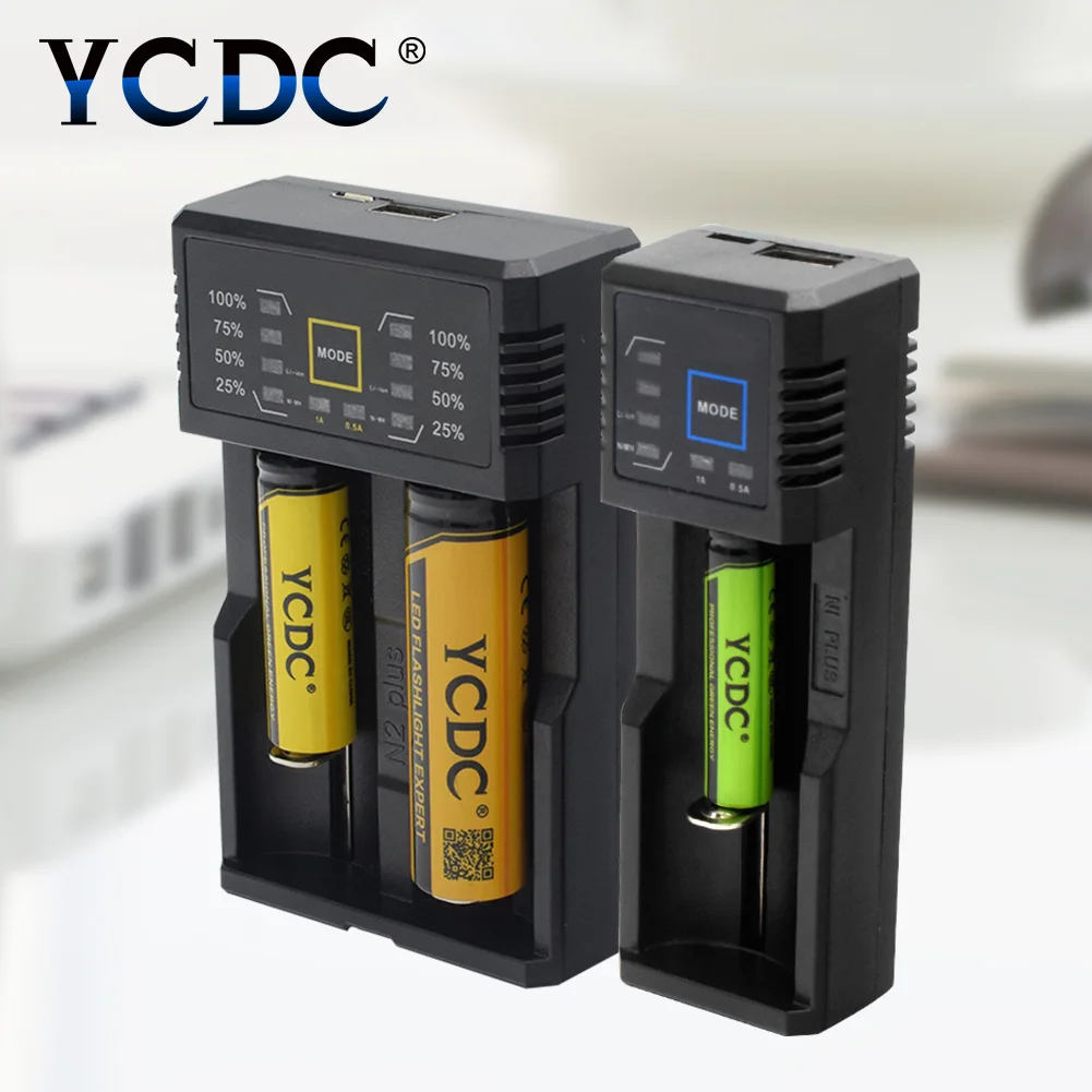 YCDC умное универсальное USB Батарея Зарядное устройство Smart для 26650 18650 18500 18350 16340 14500 10440 литиевая аккумуляторная батарея 3,7 V
