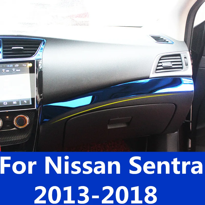 Для Nissan Sentra 2013 2018 Высококачественная отделка рулевого колеса внутренняя блестки