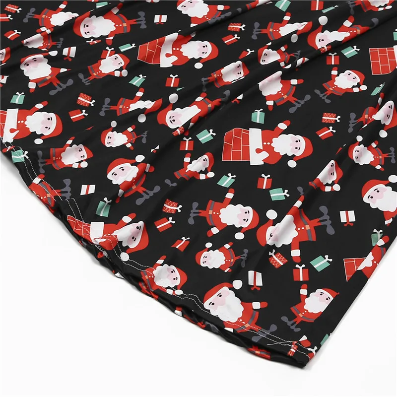 Рождественская одежда для всей семьи новинка 2018 модное осеннее платье трапеция с