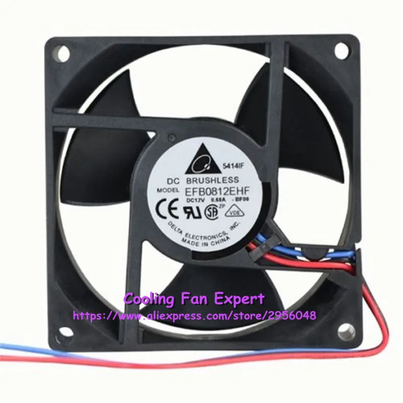 EFB0812EHF двойной шарикоподшипник Сервер вентилятор охлаждения DC 12V 0.68A 8 16 Вт 4100