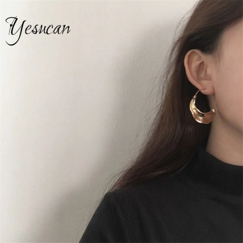 Женские серьги в виде листьев Yesucan золотистые и Серебристые геометрической формы