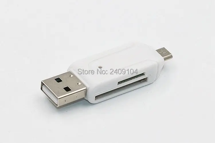 SZAICHGSI оптовая продажа 100 шт. 2 в 1 USB OTG кардридер Micro TF/SD удлинитель для телефона