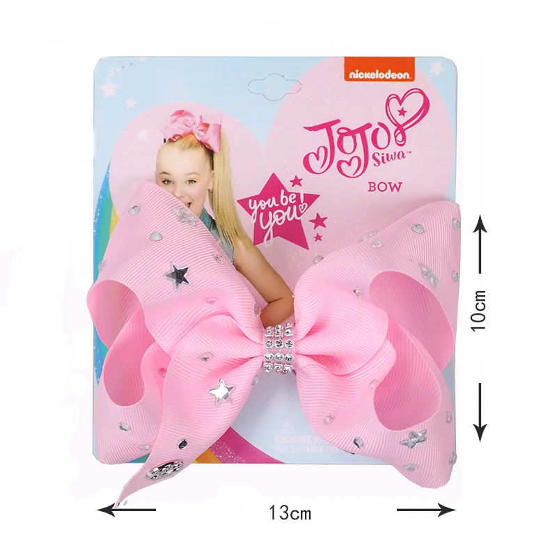 JOJO siwa волосы лук девичий аксессуар для волос продается Горячая бурение 5 дюймов Grosgrain Ribbonbow с Alligatorclip заколки для волос аксессуары для волос