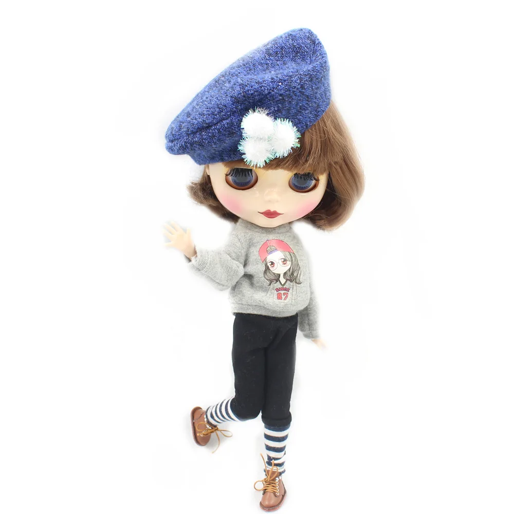 Наряды для куклы Blyth серый свитер и узкие брюки с шапочкой костюм 1/6 BJD azone icy dbs|blythe