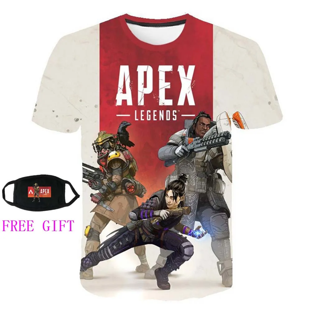 ZSQH Apex легенды футболки черный 100% хлопок unisexxcosplay костюм шорты для женщин рукавом