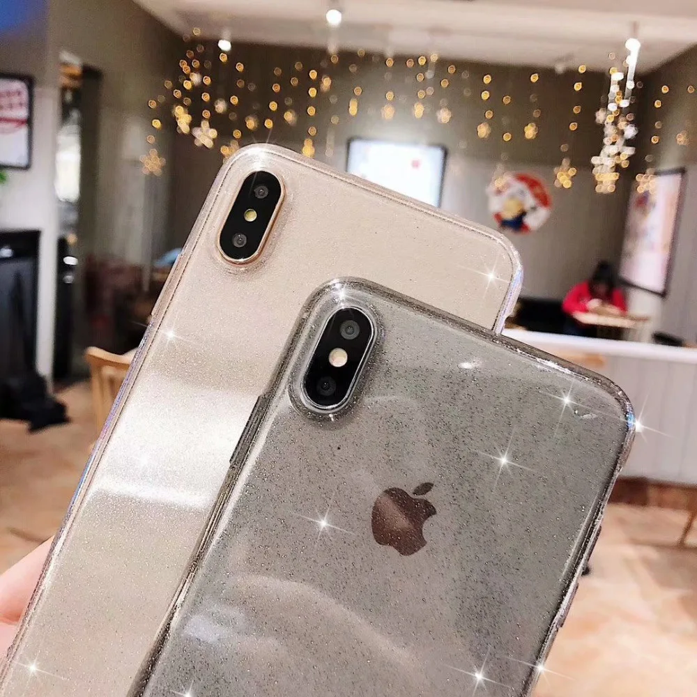Роскошный блестящий силиконовый чехол для iPhone XS Max Shockpkroof прочный телефона Apple X XR 6