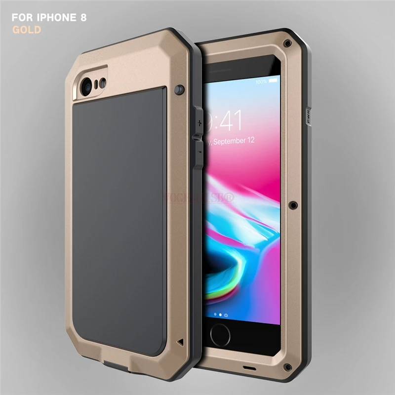 Сверхпрочный Защитный металлический алюминиевый чехол для iPhone 7 8 Plus 6 6S X Xs 11 Pro Max XR SE 5 5S противоударный пылезащитный чехол