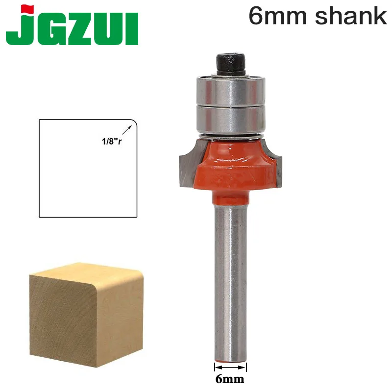 

1pcs/set High Quality Roundover Bit with Bearing6mm shank Dovetail Router Bit Cutter wood working RCT