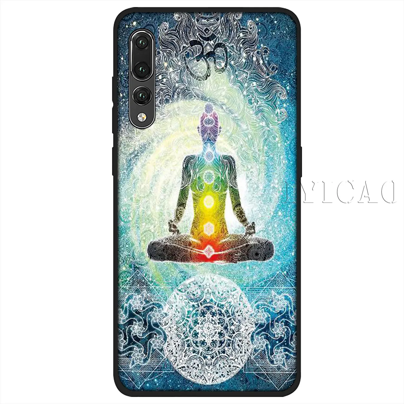 IYICAO Chakra Yoga Fashion Print Soft Silicone Case for Huawei P30 P20 Pro P10 P9 P8 Lite Mini 2017 2016 P smart Z 2019 Cover |