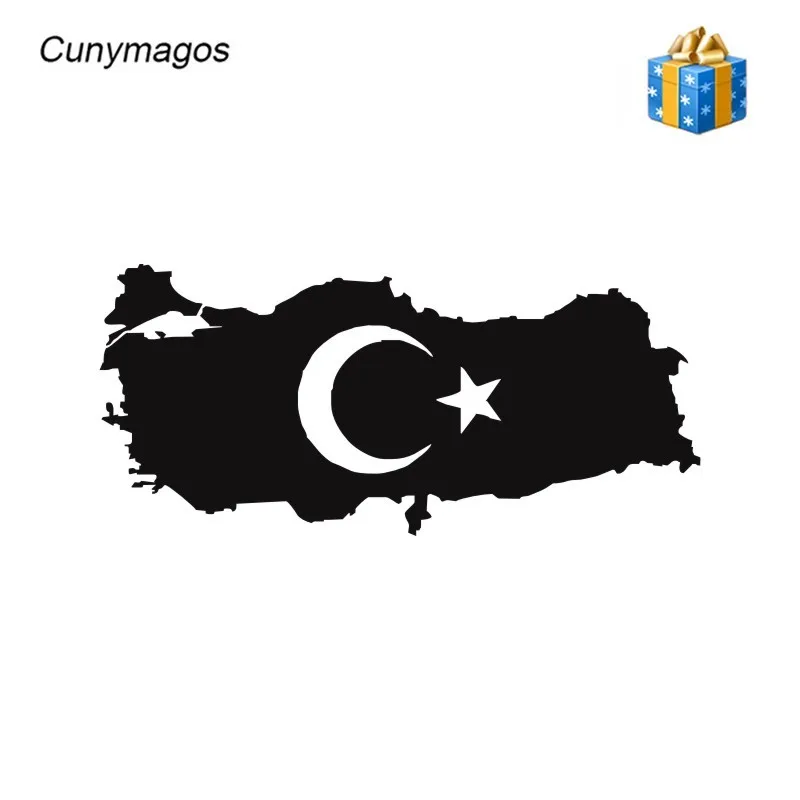 Cunymagos Турции карту Страна Флаг Модные Наклейки надписи Виниловые Декор