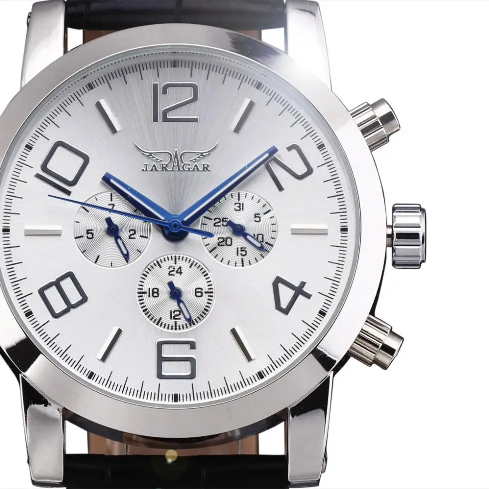 Часы наручные JARAGAR Мужские Классические деловые винтажные механические модные с