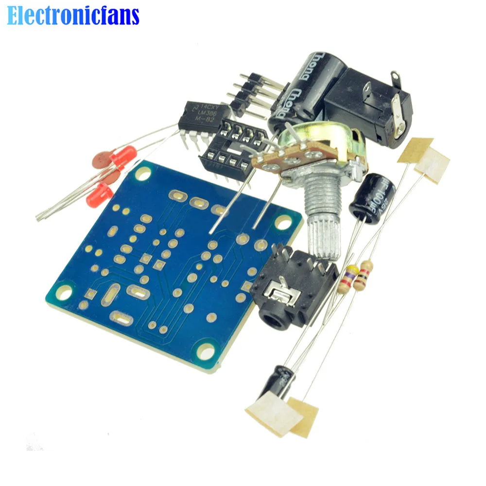 LM386 плата мини усилителя DIY Kit 3V 12V усилитель мощности комплект электронных - Фото №1