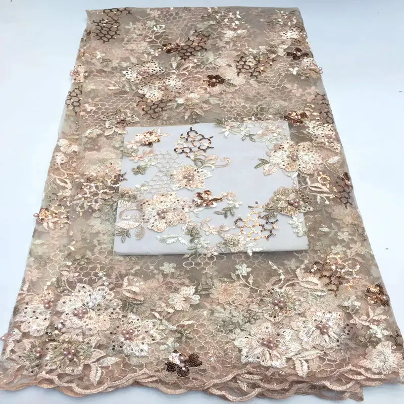 Новая мода 2019 высокое качество тюль сетка французское вышитое кружево ткань с