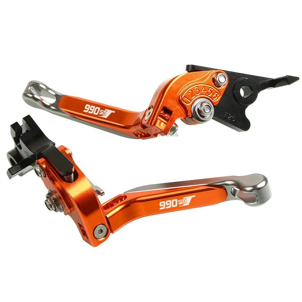 Для 990 SMT 2009 2013 2011 2012 Новый вверх с логотипом мотоцикл тормозной рычаг ЧПУ