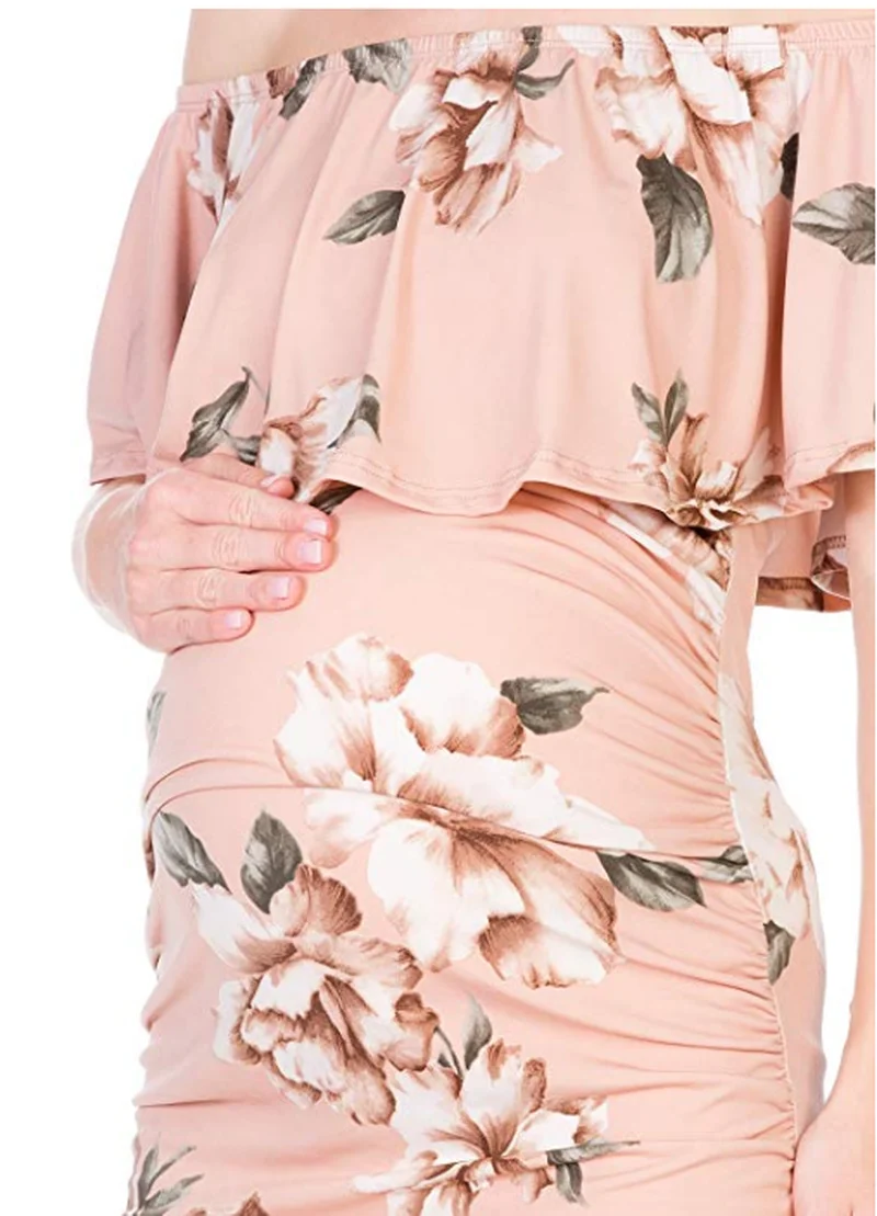 Женское облегающее платье до колена с принтом для беременных лето 2019|Платья| |