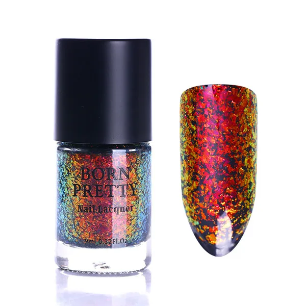 Pattern 8 BORN PRETTY 1 бутылка 9 мл Лак для ногтей хамелеон лак для ногтей блестки лак блестки неровные блестки лак для ногтей - Цвет: Pattern 8