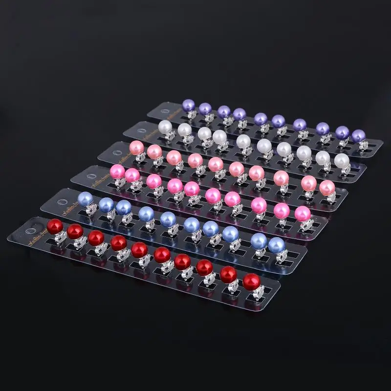 2 шт. милые однорядные искусственные жемчужные заколки для волос с пряжкой женщин