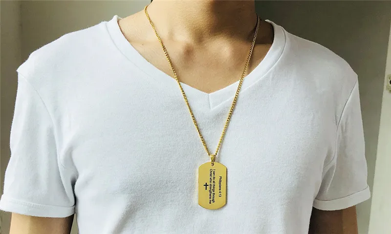 ZORCVENS кулон собака бирка для мужчин из нержавеющей стали повседневные мужские