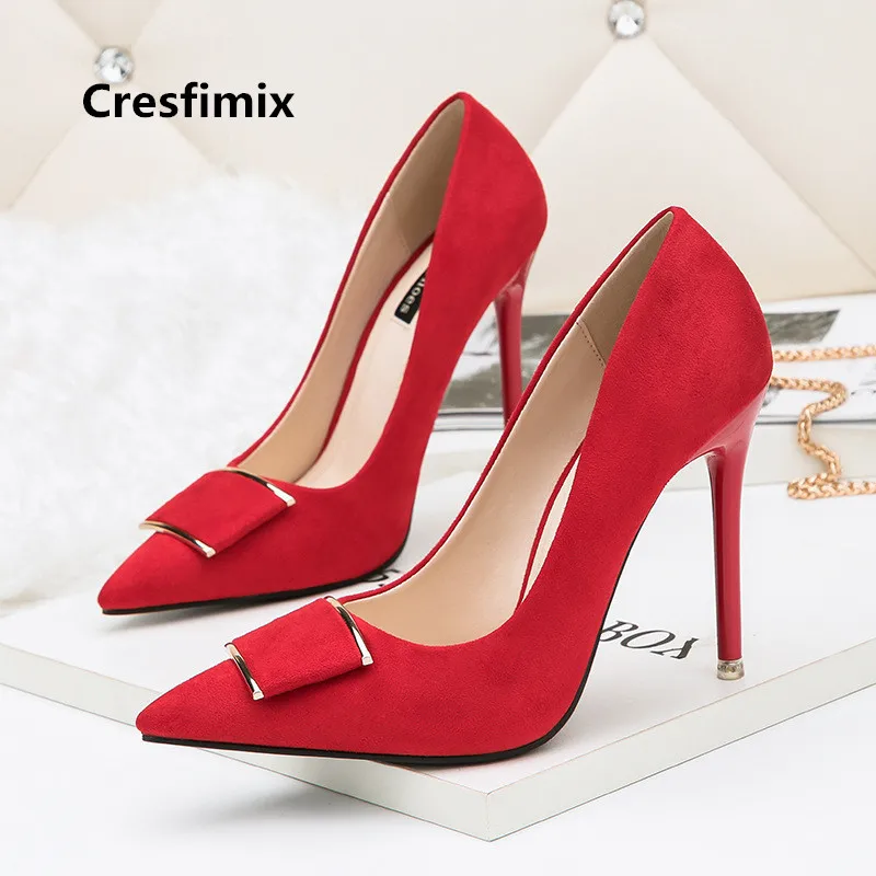 Cresfimix tacones altos/женская повседневная обувь на высоком каблуке 10 см для вечеринки