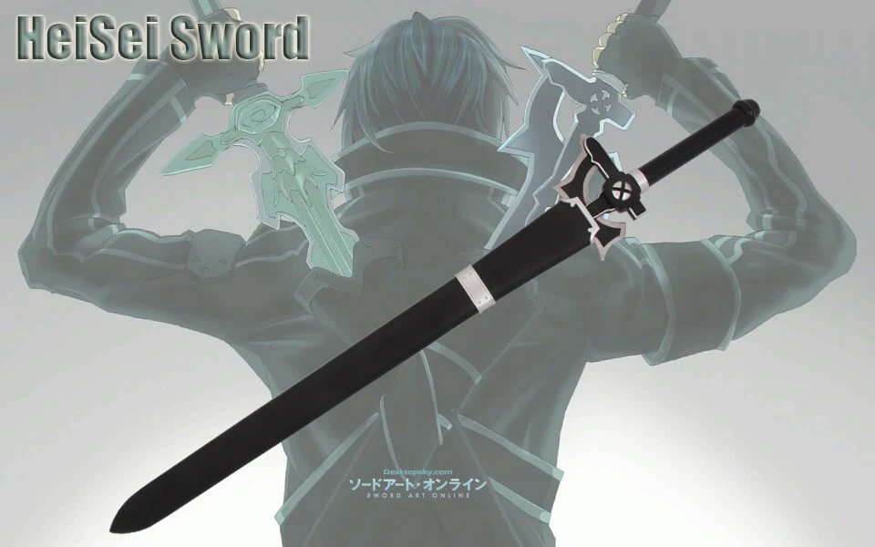 Меч Art Online Kirito Косплей Катана Реплика углеродистая сталь лезвие аниме меч|sword