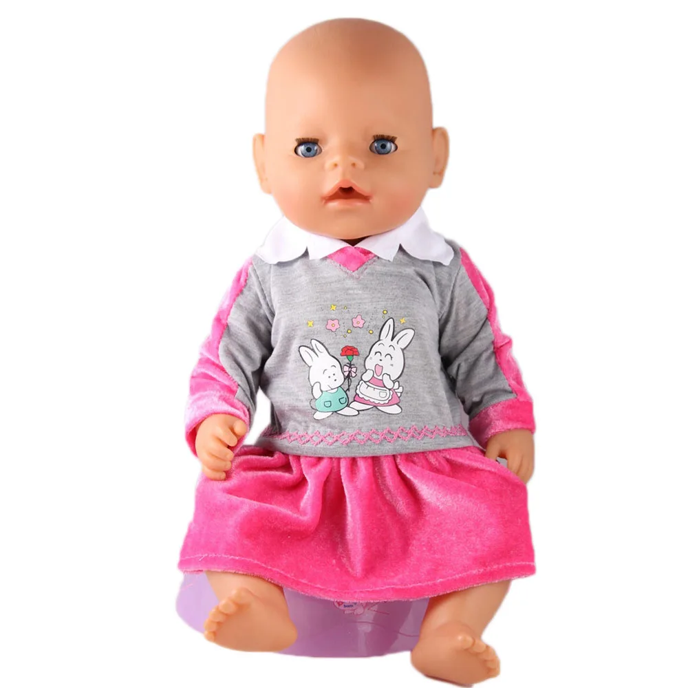 2 вида цветов Выберите с рисунком кролика платье подходит 43 см BABY born Zapf дети