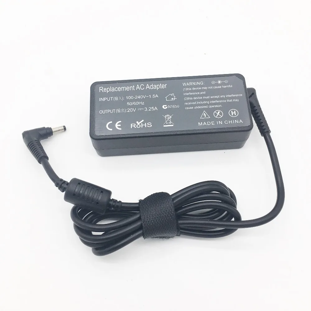 QINERN EU 20V 3.25A 65W 4,0*1,7mm AC зарядное устройство для ноутбука lenovo IdeaPad100-15 B50-10 YOGA 510-14 зарядное устройство для ноутбука адаптер питания