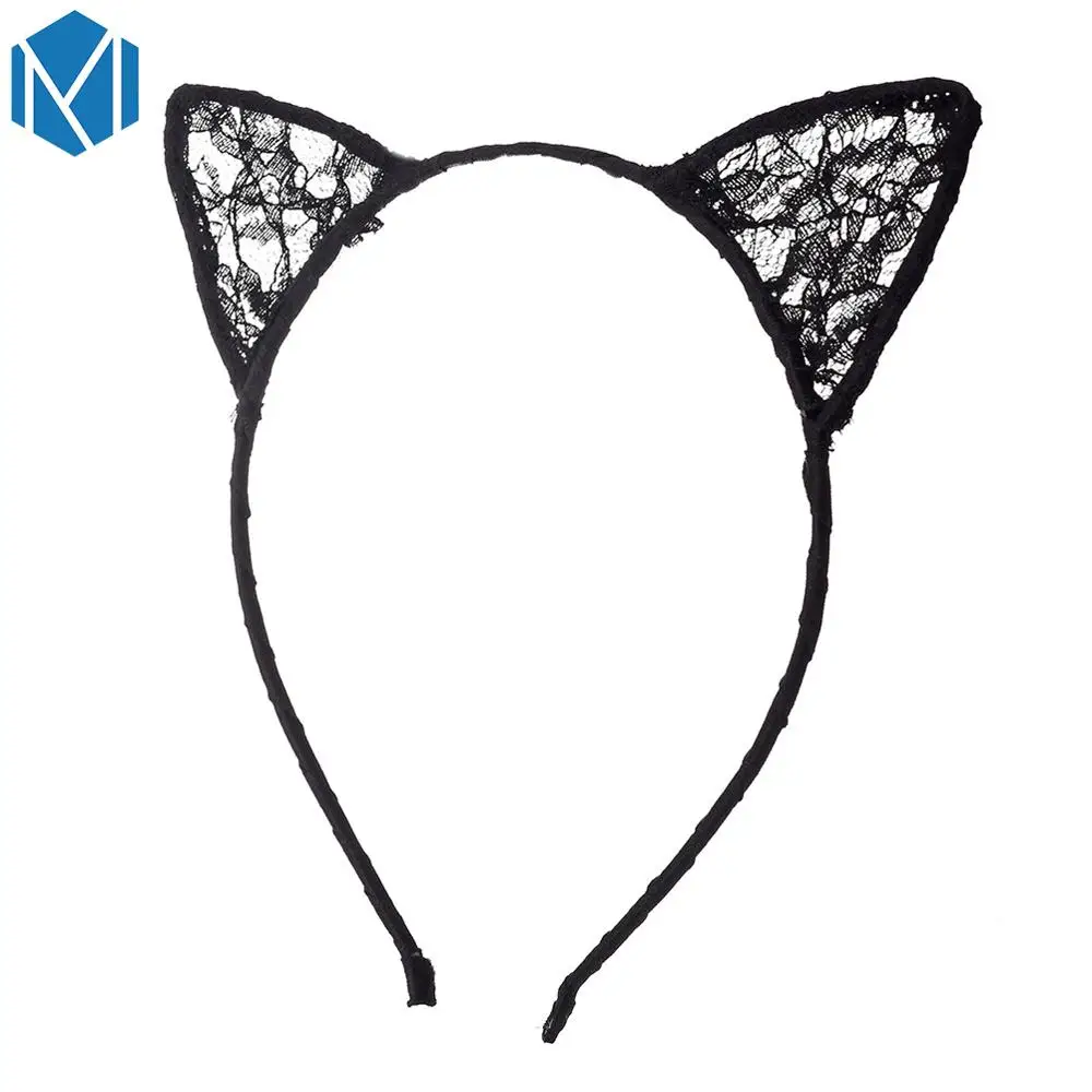 Black Cat Ear 4 1 шт., милый кружевной головной убор с кроликом/кошачьими ушками, Женская повязка на голову, модные аксессуары для волос, головной убор, сексуальный головной убор, Новое поступление - Цвет: Black Cat Ear 4