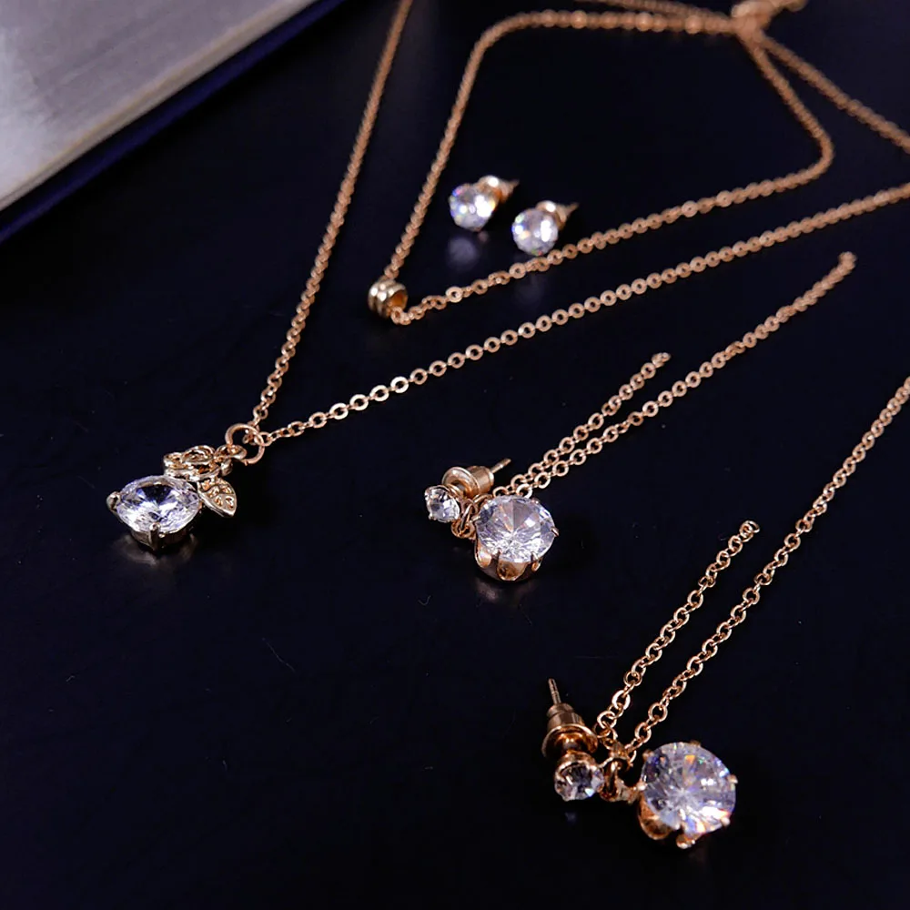 Модные украшения комплект розы многослойные цепочки Цепочки и ожерелья Для