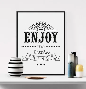 Черно-белая Мотивационная жизнь цитаты большой постер принт Минималистичная