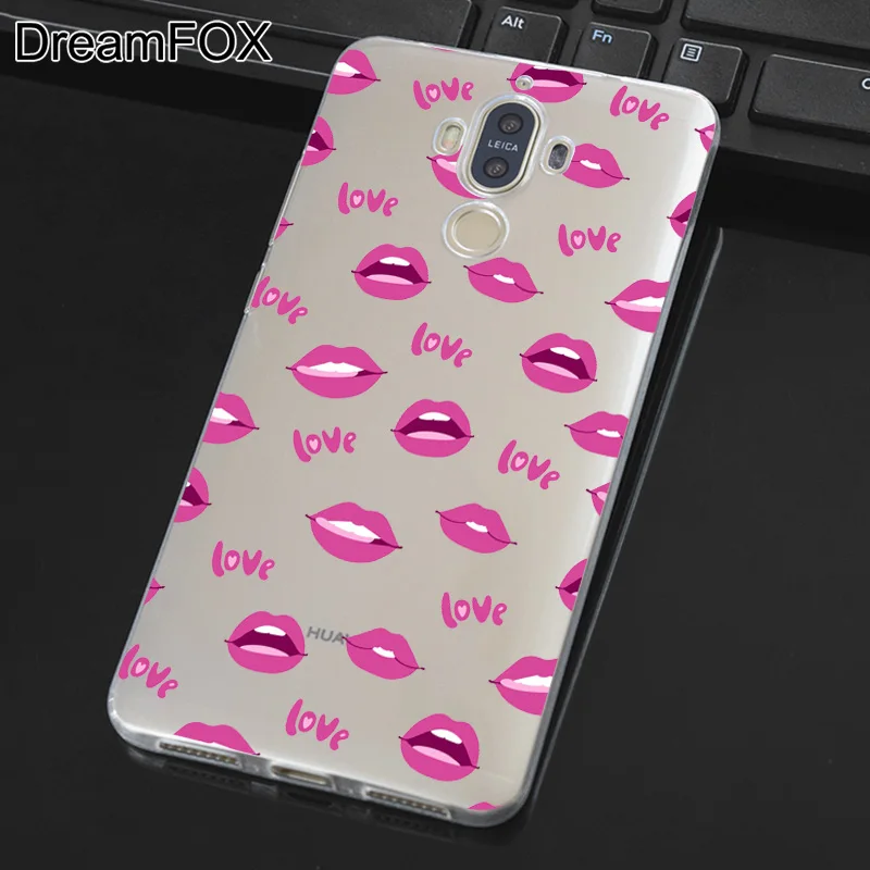 DREAMFOX L523 Fashion Lips Design Soft TPU Silicone Case Cover For Huawei Mate Nova 2 9 10 20 30 Lite Pro Plus |