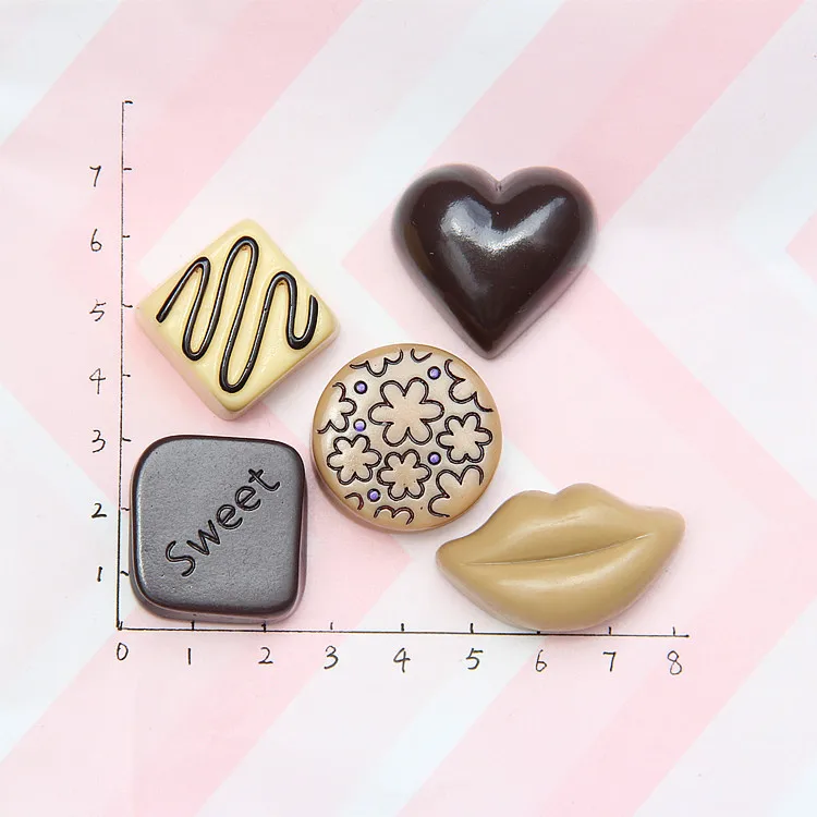 50 шт./лот милые Kawaii еда DIY игрушки Детские аксессуары реалистичные шоколадные