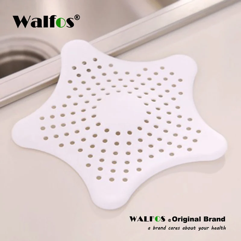 WALFOS 1 шт. силиконовые кухня канализационный фильтр для раковины Слива инструмент для уборки дома волос Дуршлаги Фильтры Фильтр - Цвет: Белый