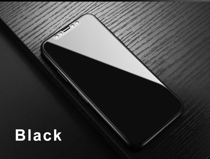 Black 3D закаленное стекло полное покрытие для iPhone 11 Pro X Xs Max Xr телефон 360 Полное покрытие экран противоударный защитный светильник стекло для экрана - Цвет: Black
