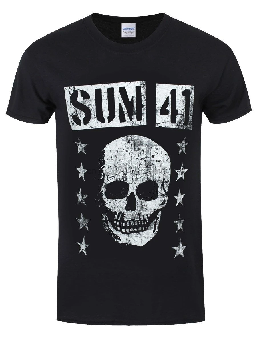 Sum 41 Herren футболка с улыбающимся черепом 2017 летняя новая брендовая Футболка