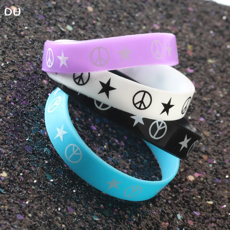 9 шт. Модные анти-военные браслеты силиконовый браслет унисекс спортивные