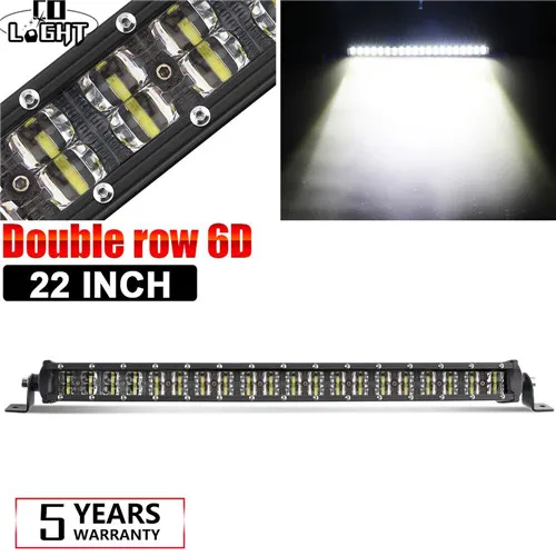 6D 22 inch 120W CO светильник 2" 120 Вт Светодиодный светильник бар 6D комбо светодиодный балки светодиодный рабочий светильник 12V авто дальнего света для грузовик ATV Лодка 4x4 внедорожный светодиодный бар - Цвет: 6D 22 inch 120W
