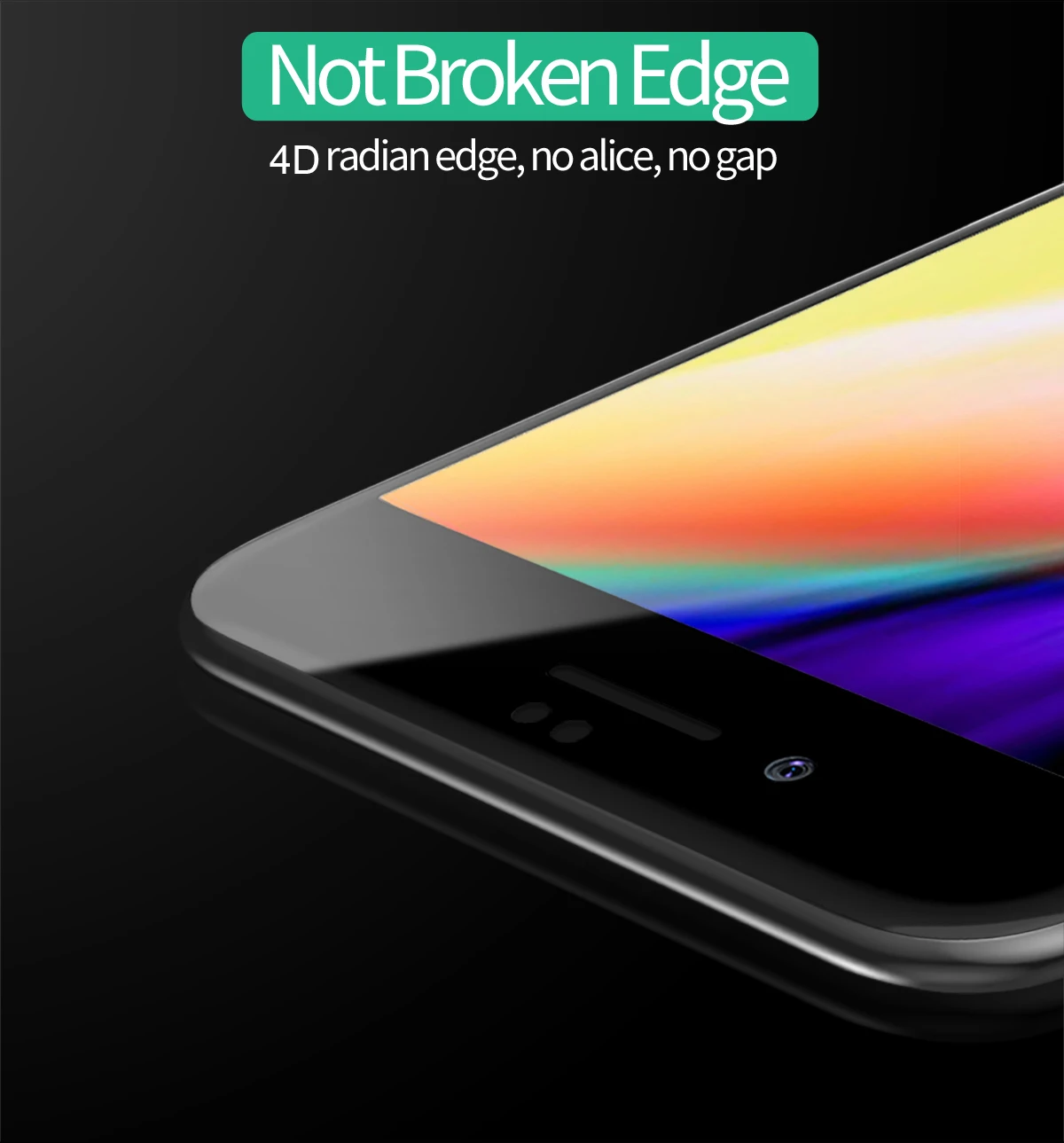 TOTU 0,23 мм Защита экрана для iPhone 8 7 Plus чехол с мягкими краями 4D Ультра тонкое закаленное стекло Закаленное стекло Защитная пленка