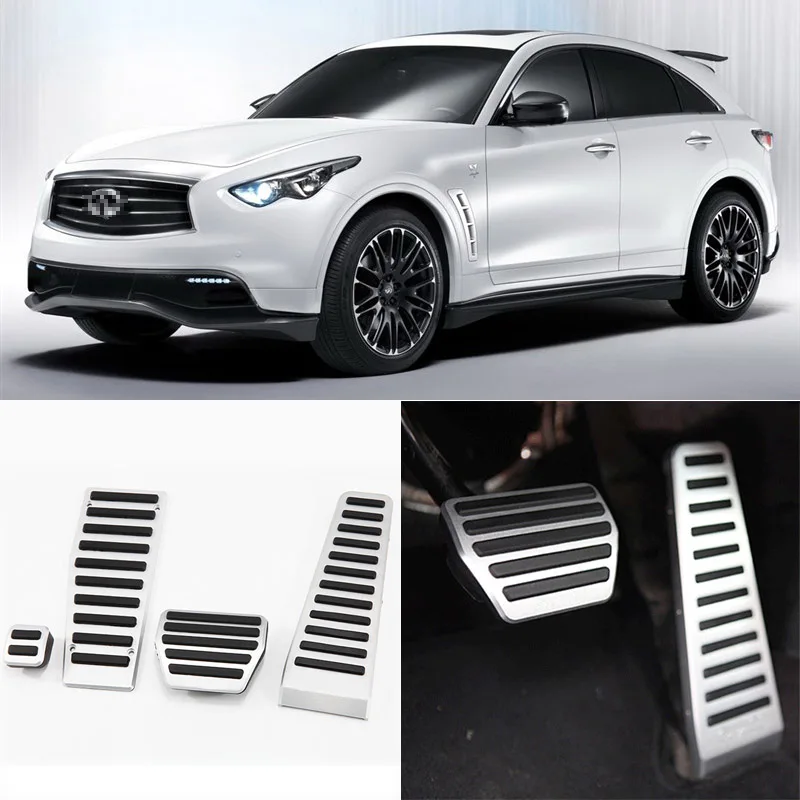 4 шт. алюминиевый нескользящий чехол для педали газа тормоза Infiniti FX AT 2008-2013 |