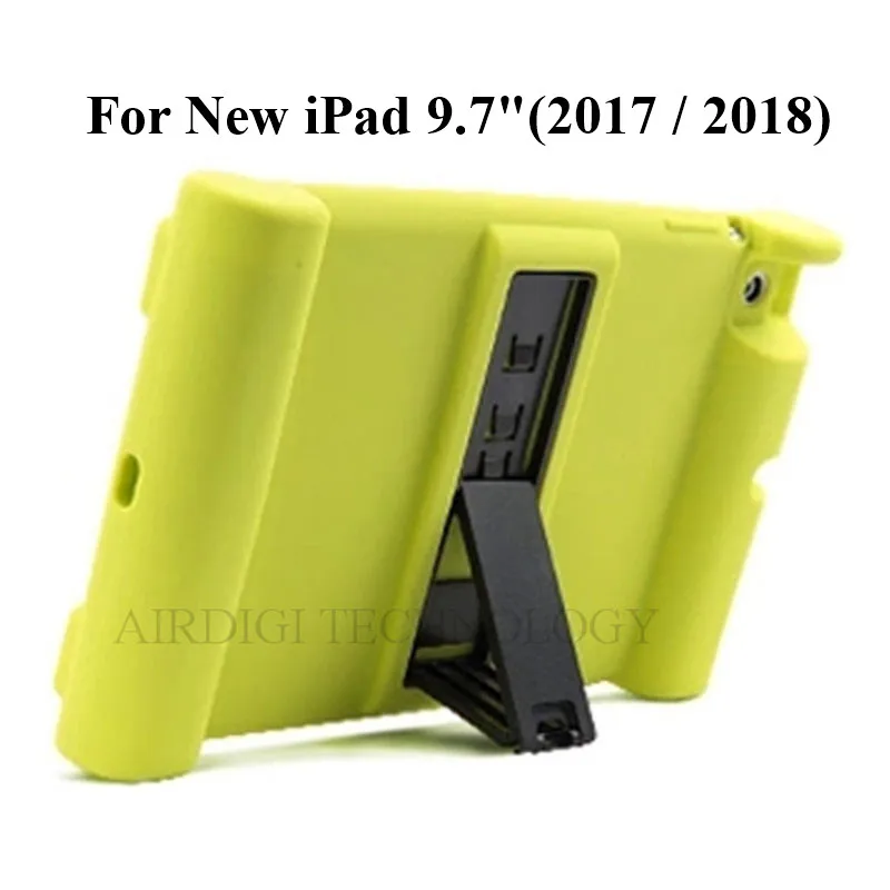 Для нового iPad 9,"() Детский безопасный противоударный резиновый силиконовый чехол-подставка с подставкой - Цвет: turquoise