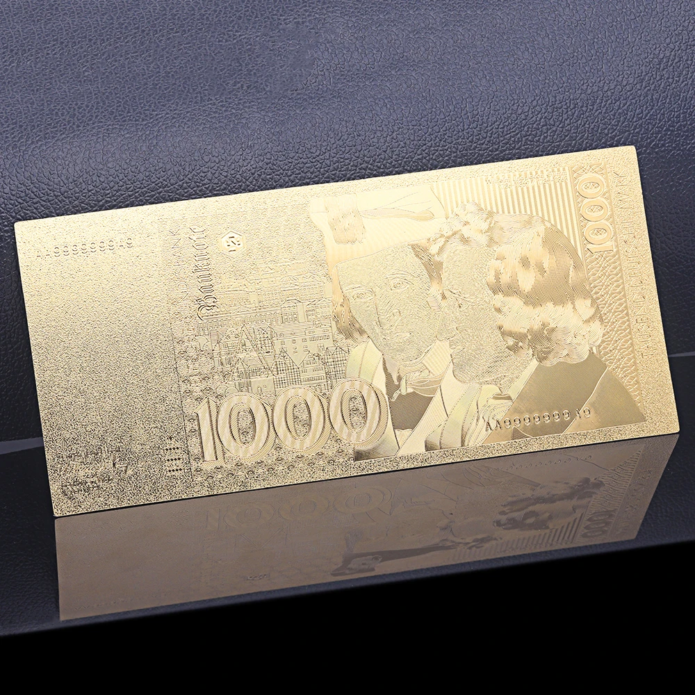 Золотые банкноты VNFURU Deutsche Mark 24 K золотые Creative500 для банкнот с золотой фольгой по