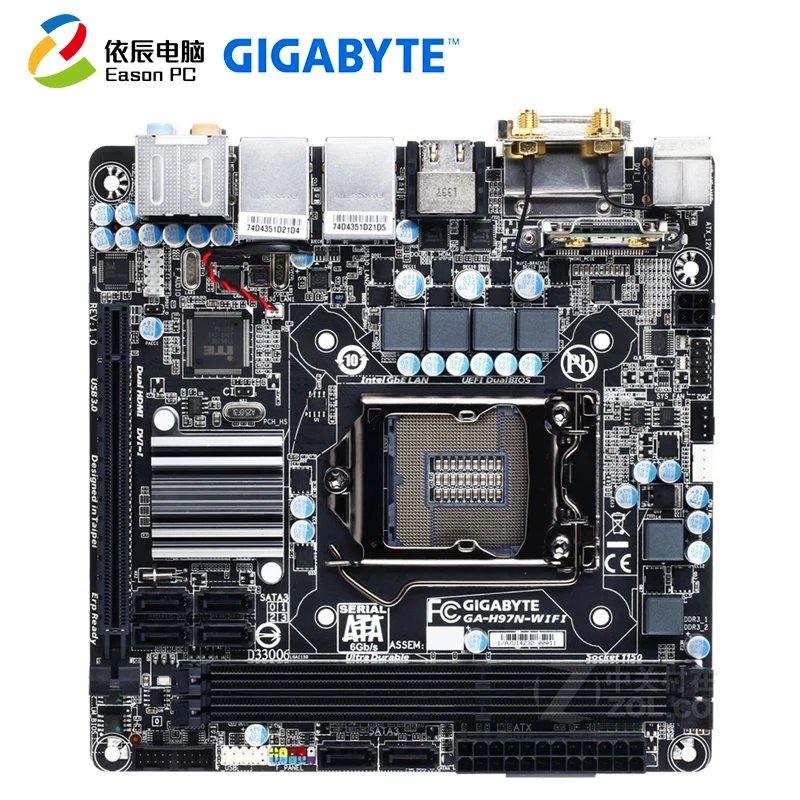 GIGABYTE GA-H97N-WIFI рабочего Материнская плата LGA1150 i3 i5 i7 DDR3 USB3.0 16G Встраиваемый компьютер формата Mini-ITX